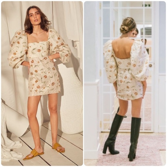 New! Johanna Ortiz Wayfairing Silk Matelasse Mini Floral Print Dress 🌼 sz 2 NWT - Picture 1 of 16